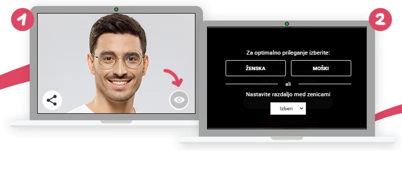 přizpůspení virtuálního zrcadla